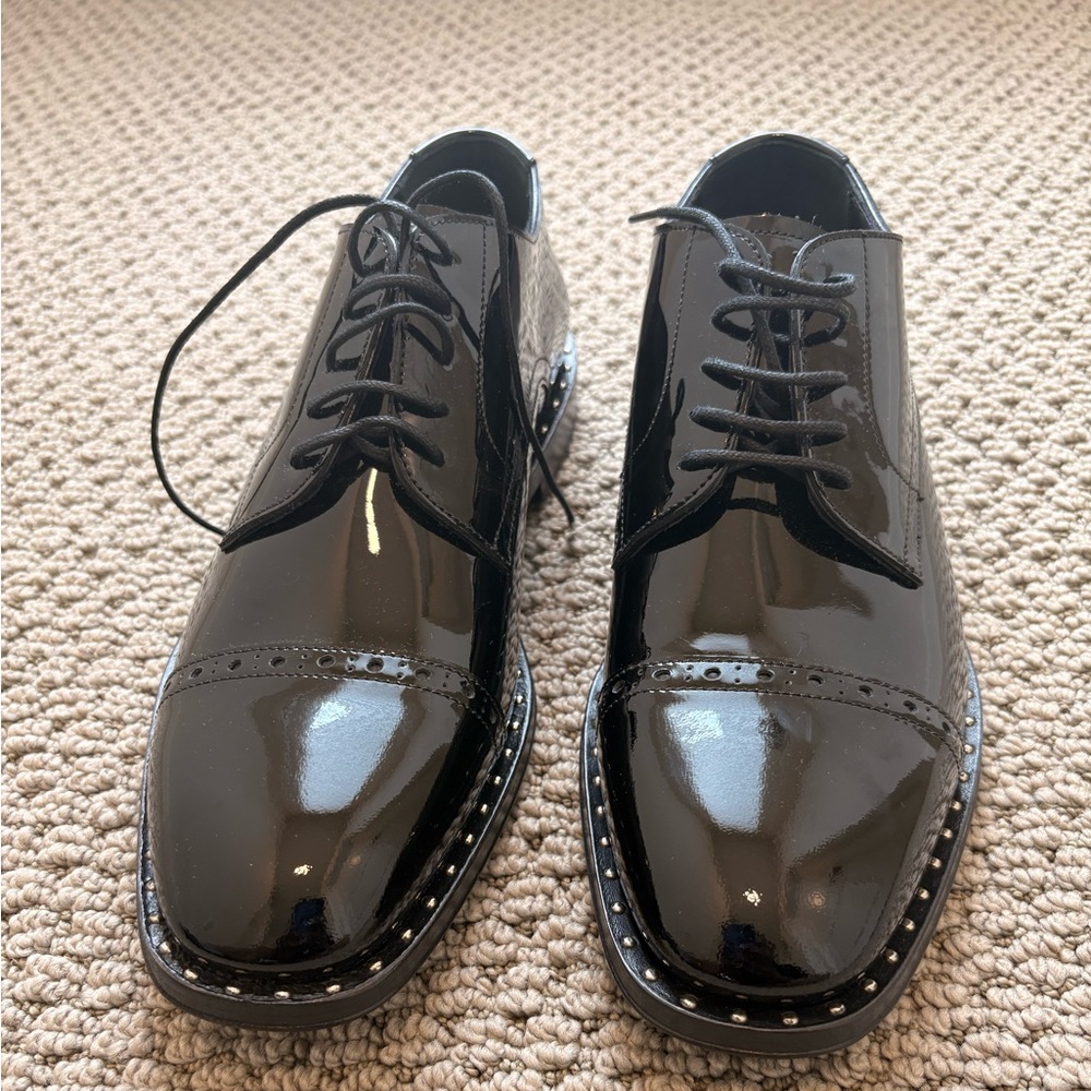Jimmy Choo Black Studded Oxfords, NWOB